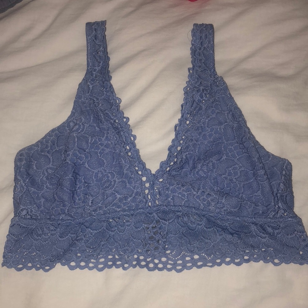 Aerie Blue periwinkle lace bralette